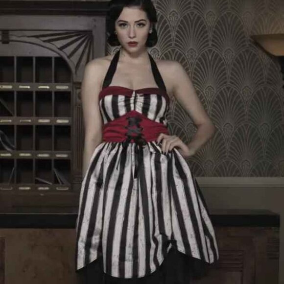 RARE NWT! Midnight Hour x Hot Topic American Horror Story Big Top Pinup Dress - Picture 1 of 5